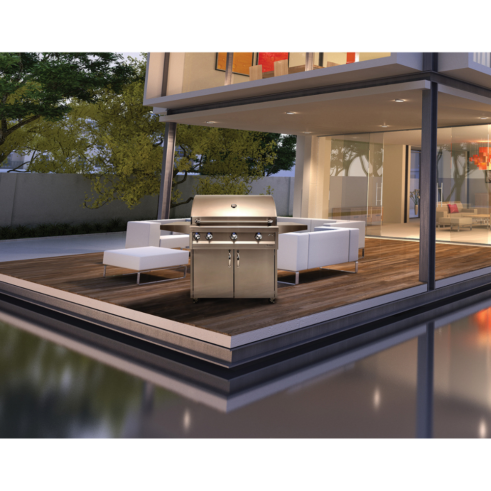 Artisan 36-Inch 3-Burner Built-In Professional Gas Grill With Rotisserie & Light (ARTP-36-NG/LP)