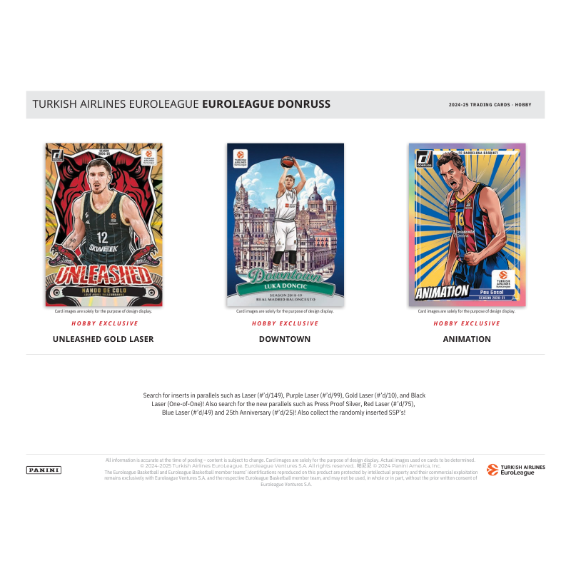2024/25 Panini Donruss Euroleague Basketball Hobby Box