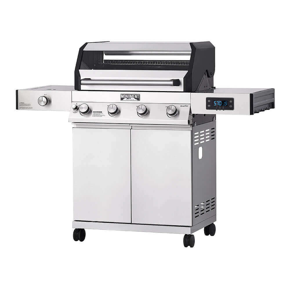 Monument Grills Denali 405 Series | 4 Burner Smart Tech Propane Gas Grill in Stainless Steel