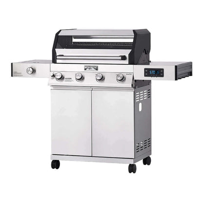 Monument Grills Denali 405 Series | 4 Burner Smart Tech Propane Gas Grill in Stainless Steel