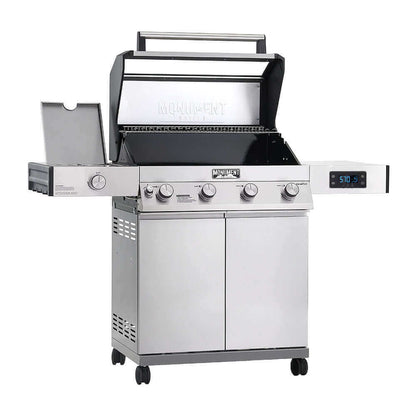 Monument Grills Denali 405 Series | 4 Burner Smart Tech Propane Gas Grill in Stainless Steel