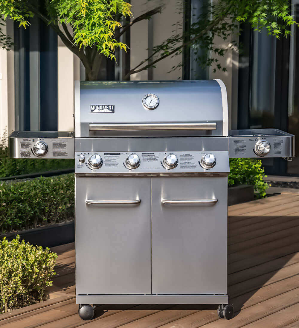 Monument Grills Classic 24367 Series | 4 Burner Propane Gas Grill in Stainless Steel