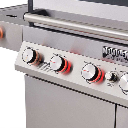 Monument Grills Denali 605 Series | 6 Burner Smart Tech Propane Gas Grill in Stainless Steel (Natural Gas Convertible)
