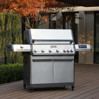 Monument Grills Eminence 605 Series | 6 Burner Advanced Propane Gas Grill in Stainless Steel (Natural Gas Convertible)