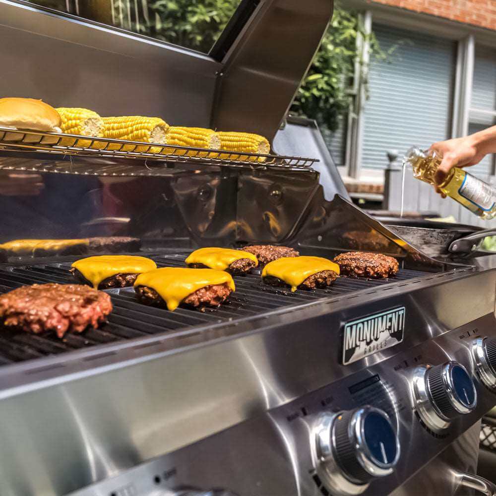 Monument Grills Classic 35633 Series | 4 Burner Propane Gas Grill in Stainless Steel