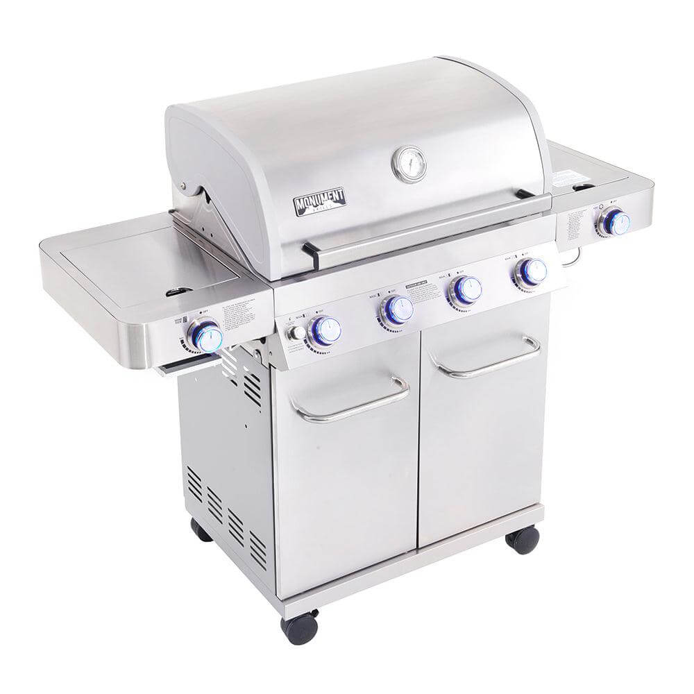 Monument Grills Classic 24367 Series | 4 Burner Propane Gas Grill in Stainless Steel