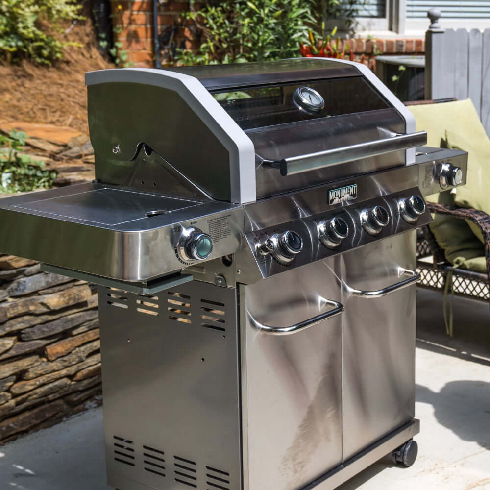 Monument Grills Classic 35633 Series | 4 Burner Propane Gas Grill in Stainless Steel