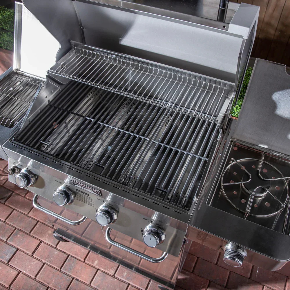 Monument Grills Classic 35633 Series | 4 Burner Propane Gas Grill in Stainless Steel