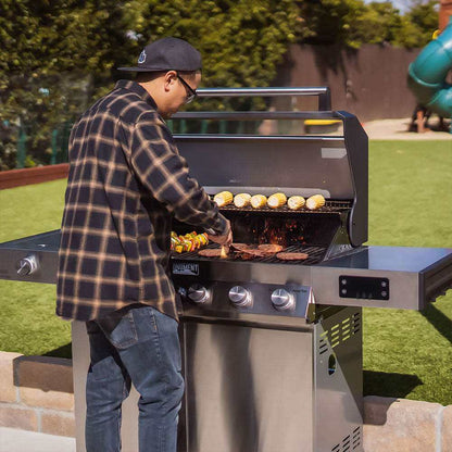 Monument Grills Denali 605 Series | 6 Burner Smart Tech Propane Gas Grill in Stainless Steel (Natural Gas Convertible)