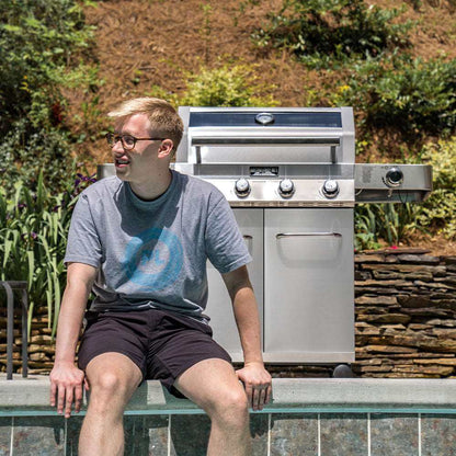 Monument Grills Classic 35633 Series | 4 Burner Propane Gas Grill in Stainless Steel