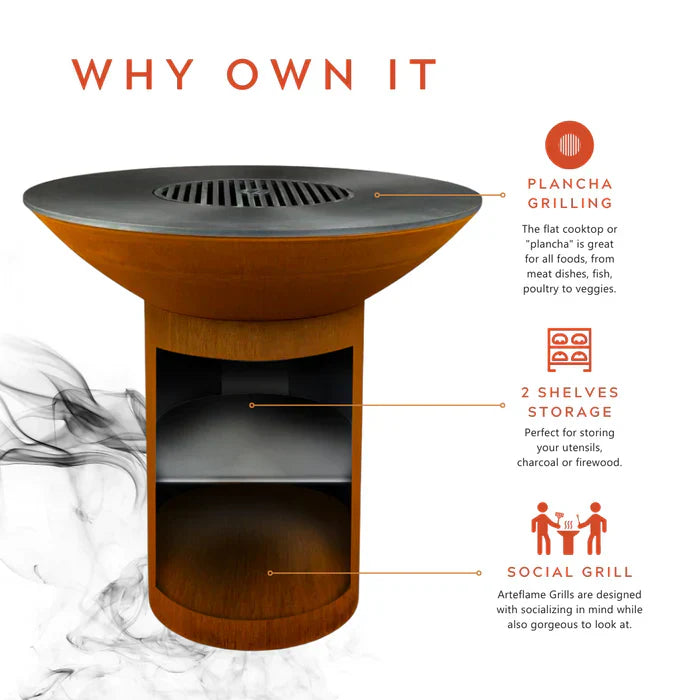 Arteflame Classic 40" Grill - Tall Round Base