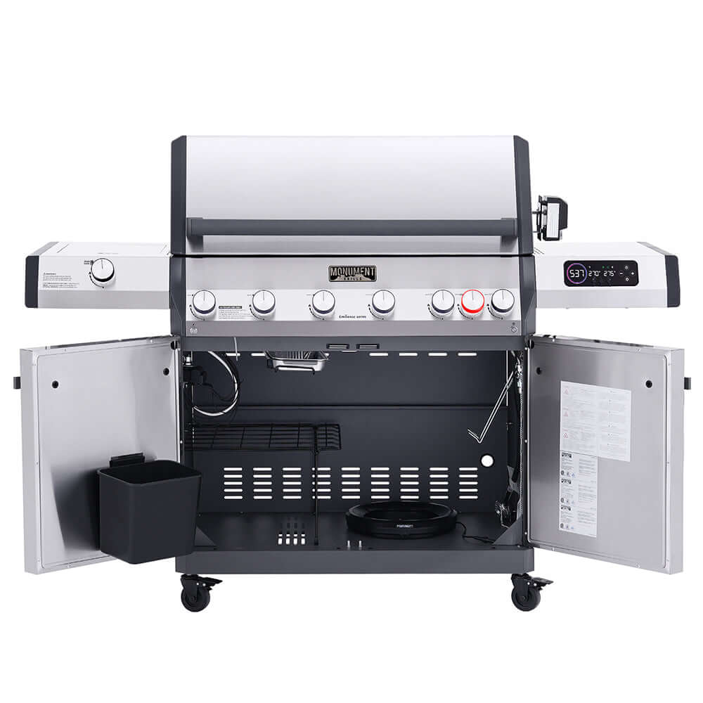 Monument Grills Eminence 605 Series | 6 Burner Advanced Propane Gas Grill in Stainless Steel (Natural Gas Convertible)