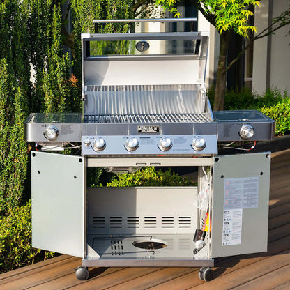 Monument Grills Classic 35633 Series | 4 Burner Propane Gas Grill in Stainless Steel