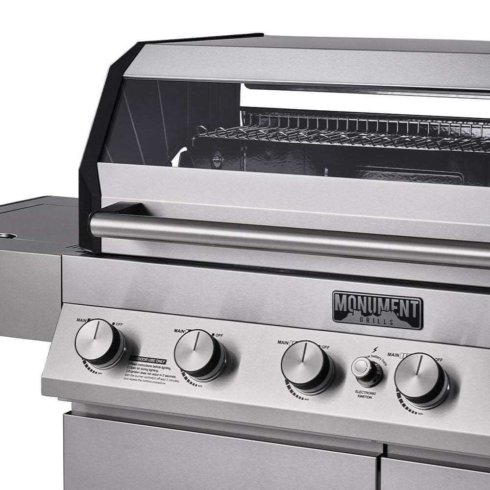 Monument Grills Denali 605 Series | 6 Burner Smart Tech Propane Gas Grill in Stainless Steel (Natural Gas Convertible)