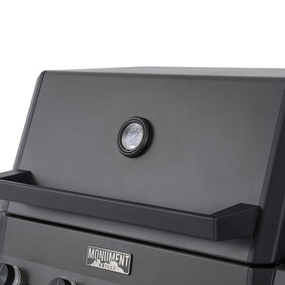 Monument Grills Eminence 425 Series | 4 Burner Fortified Propane Gas Grill in Silky Matte Black