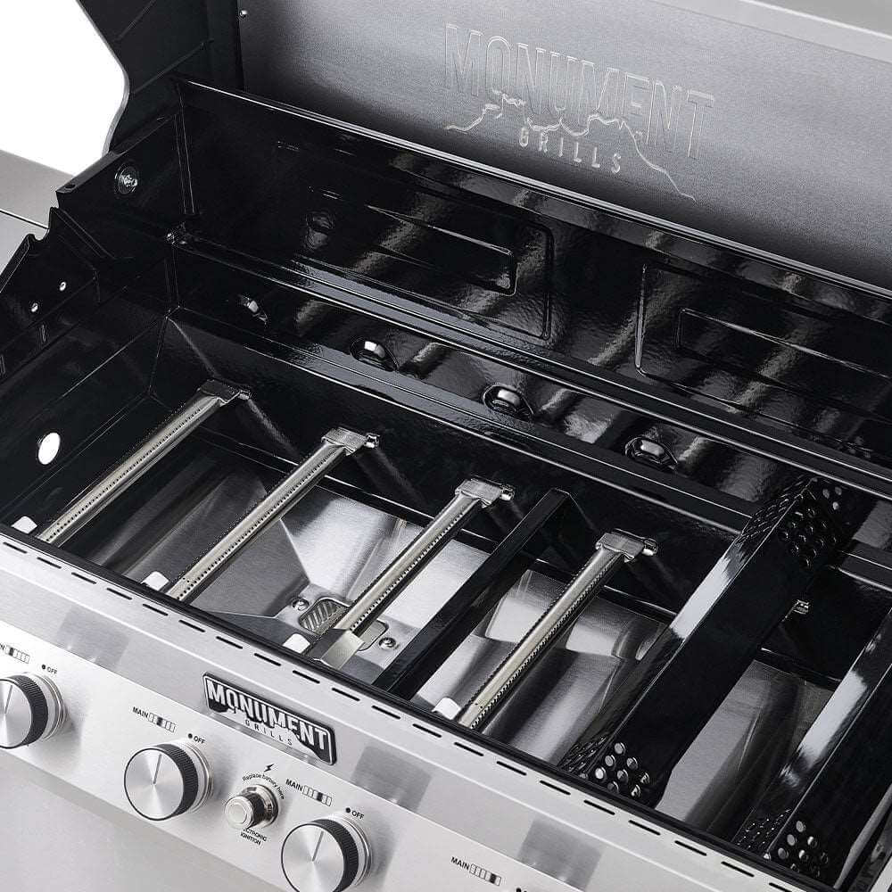 Monument Grills Denali 605 Series | 6 Burner Smart Tech Propane Gas Grill in Stainless Steel (Natural Gas Convertible)