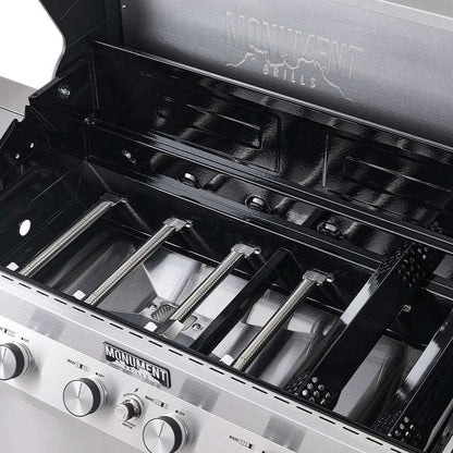 Monument Grills Denali 605 Series | 6 Burner Smart Tech Propane Gas Grill in Stainless Steel (Natural Gas Convertible)