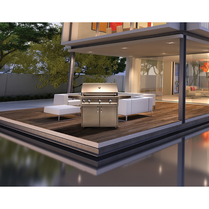 Artisan 36-Inch 3-Burner Built-In Professional Gas Grill With Rotisserie & Light (ARTP-36-NG/LP)