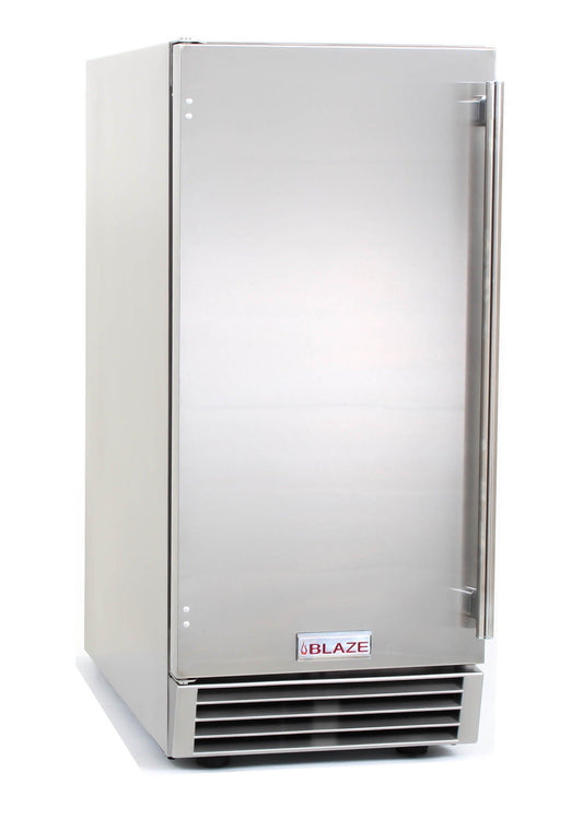 Blaze 15 in. 50 Lbs Outdoor Ice Maker with Gravity Drain, BLZ-ICEMKR-50GR