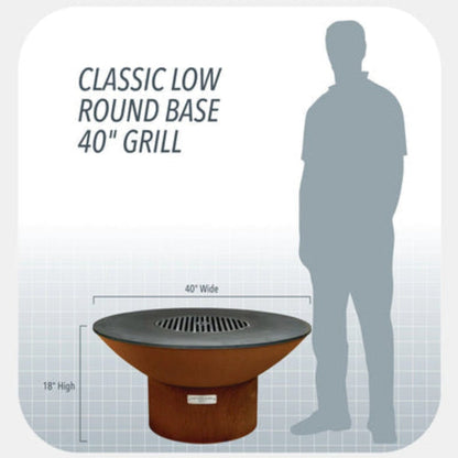 Arteflame Classic 40" Black Label - Low Round Base
