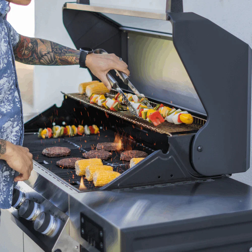 Monument Grills Denali 405 Series | 4 Burner Smart Tech Propane Gas Grill in Stainless Steel