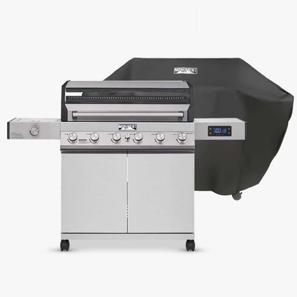 Monument Grills Denali 605 Series | 6 Burner Smart Tech Propane Gas Grill in Stainless Steel (Natural Gas Convertible)