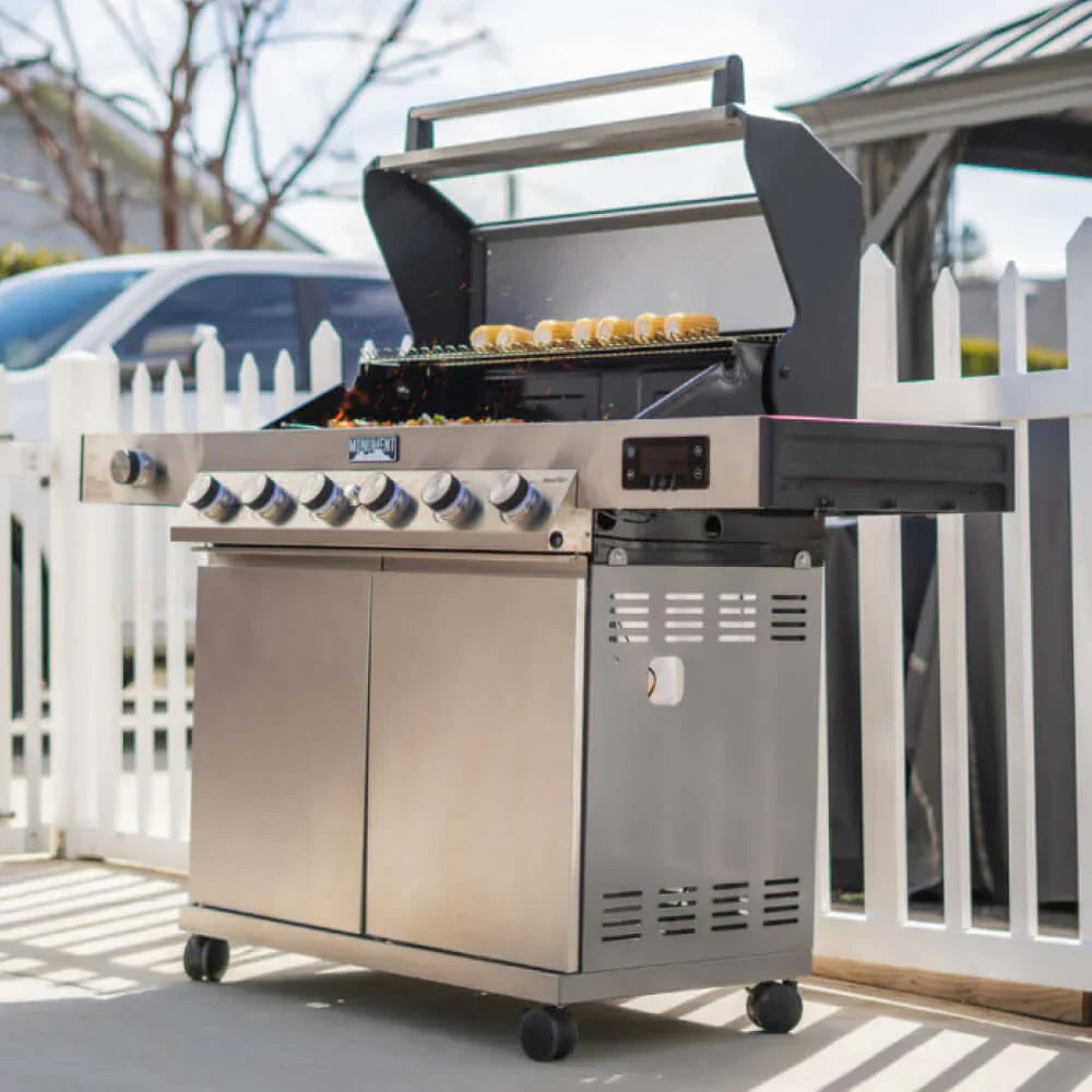Monument Grills Denali 605 Series | 6 Burner Smart Tech Propane Gas Grill in Stainless Steel (Natural Gas Convertible)