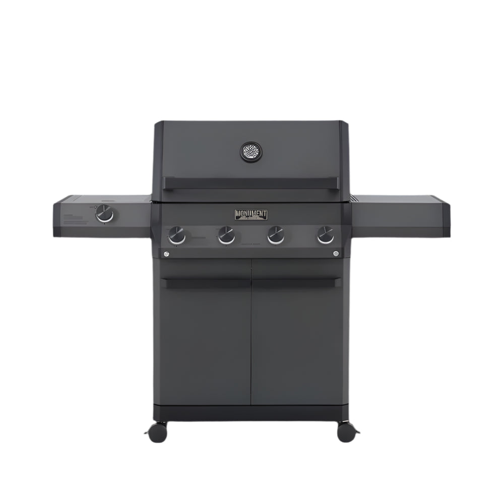 Monument Grills Eminence 425 Series | 4 Burner Fortified Propane Gas Grill in Silky Matte Black