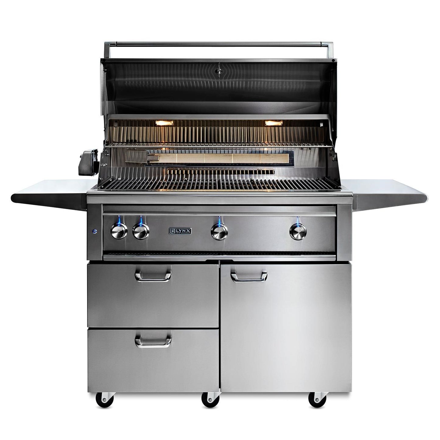 Lynx 42-Inch Professional Gas Grill On Cart with All Trident Infrared Burners - L42ATRF-LP/NG