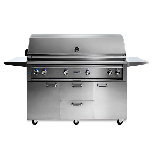 Lynx 54-Inch Professional Gas Grill On Cart with 3 Ceramic & 1 Trident Infrared Burners - L54TRF-LP/NG