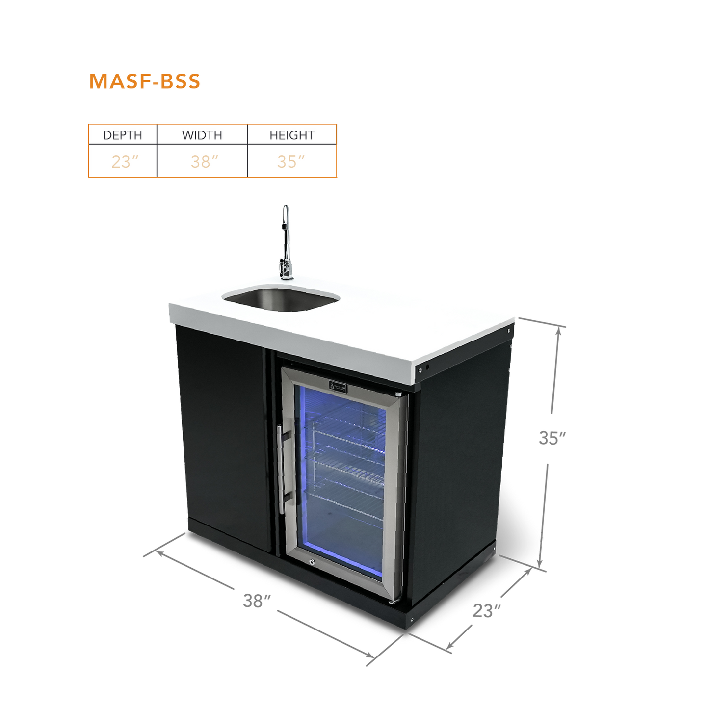 Mont Alpi Black Stainless Steel Beverage Center - MASF-BSS