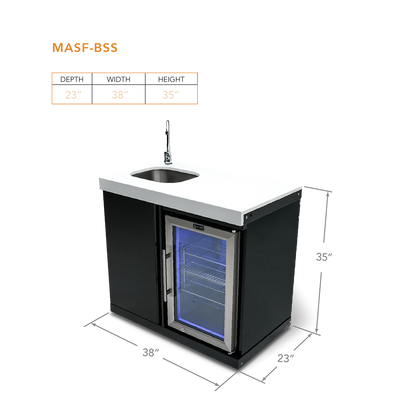 Mont Alpi Black Stainless Steel Beverage Center - MASF-BSS