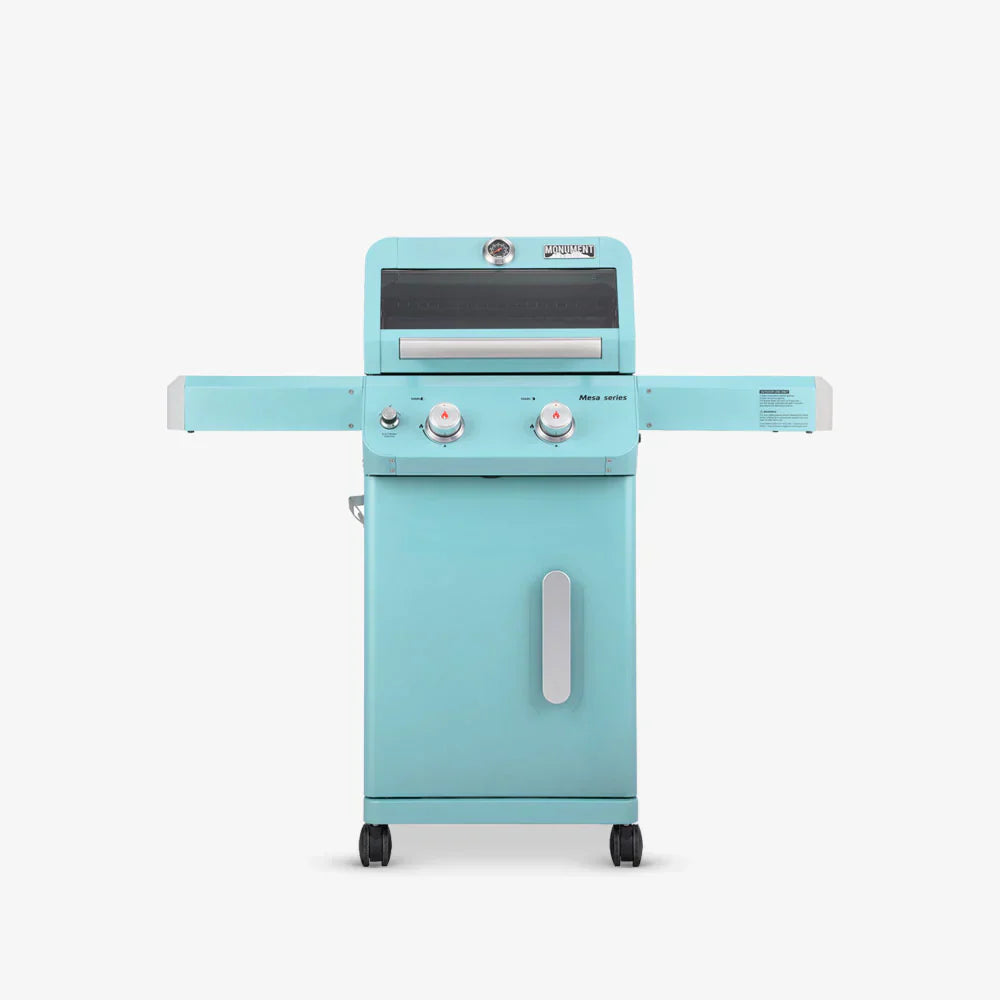 Monument Grills Mesa 200G Series | 2 Burner Propane Gas Grill in Turquoise Green