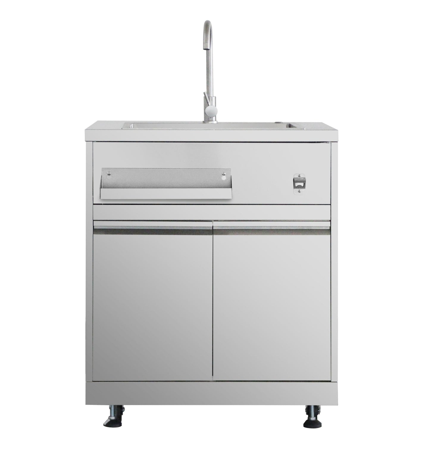 THOR Outdoor Kitchen Package with Propane Gas Grill and Refrigerator, AP-Outdoor-LP-R-6-B