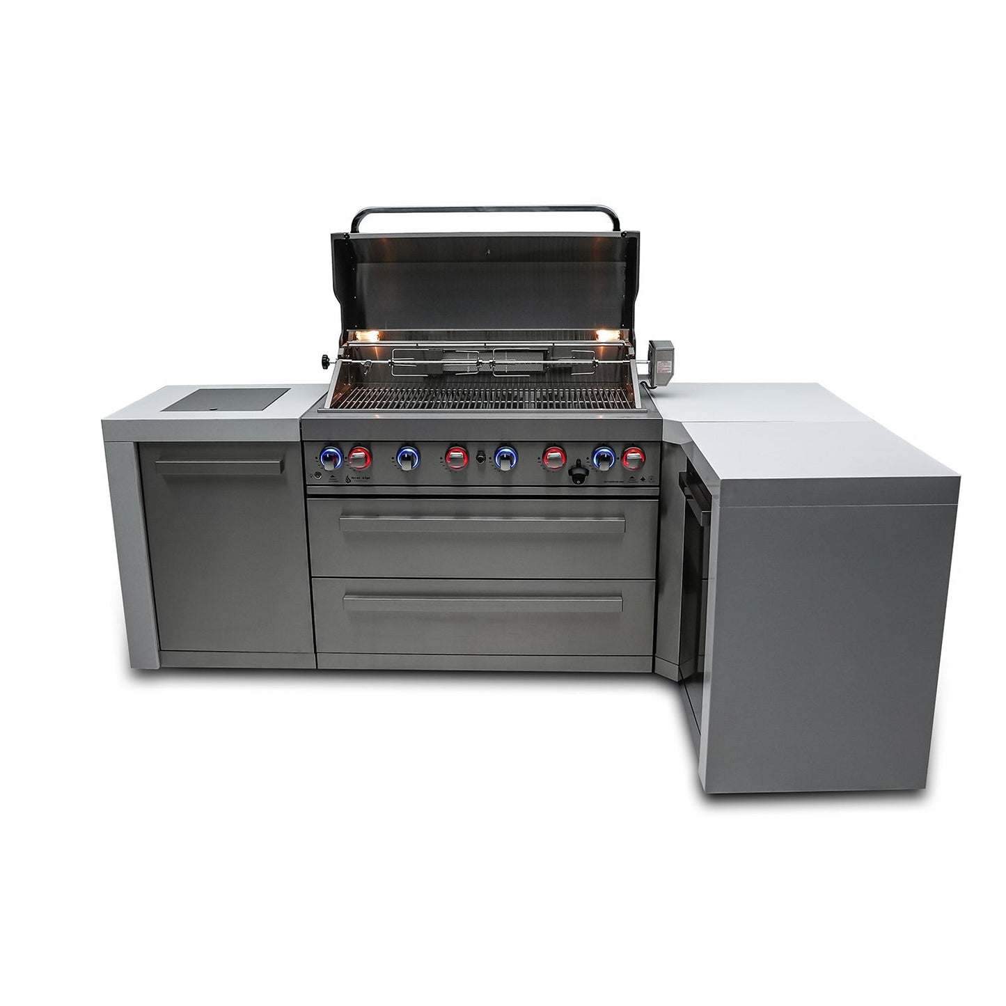 Mont Alpi 805 Deluxe BBQ Grill Island with L-Shape - MAi805-D90C