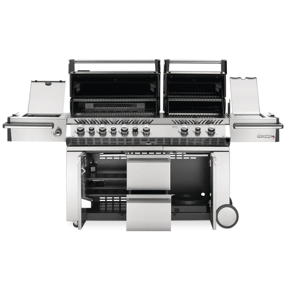 Napoleon Prestige PRO 825 Gas Grill with Power Side Burner, Infrared Rear & Bottom Burners- PRO825RSBI