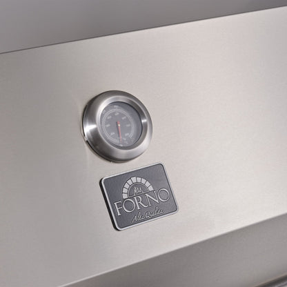 FORNO Rimini Outdoor Kitchen - 30" BBQ 62,600 BTU, 3 Burners with Sear & Rotisserie, 2.4 cu.ft. Beverage Center, Stainless Steel Sink, Black Cabinets & Gray Sintered Stone Countertops