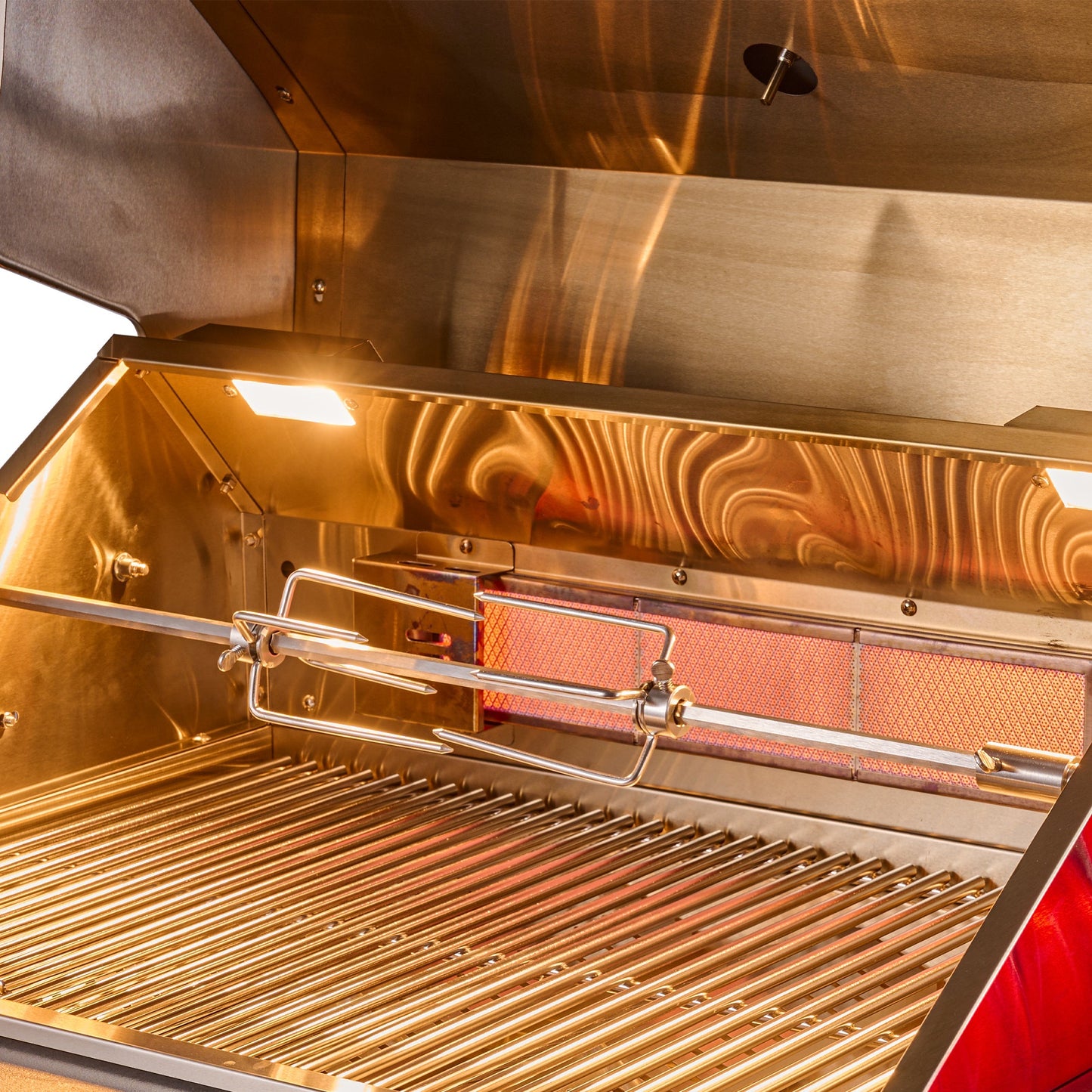 Forno Rimini Outdoor Kitchen - 30" BBQ, 62,600 BTU, 3 Burners with Sear & Rotisserie, 4.8 cu.ft. Beverage Center, Stainless Steel Double Sink, Black Cabinets & White Sintered Stone Countertops