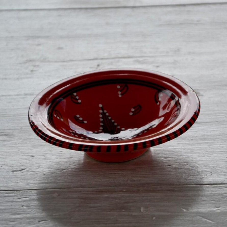 Assiette Tebsi Tatoué rouge