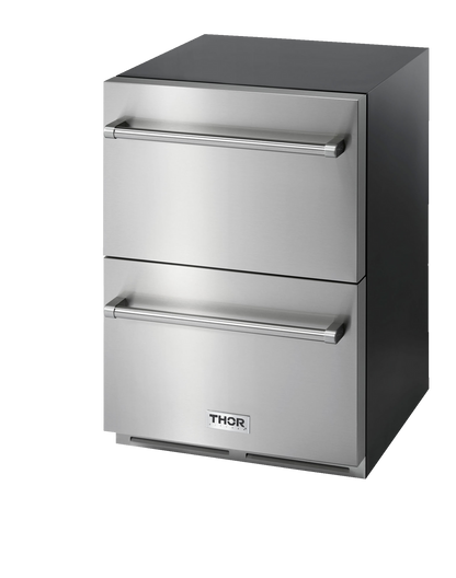 THOR Kitchen 24" 5.4 cu. ft. Indoor or Outdoor Refrigerator Drawer, TRF24U