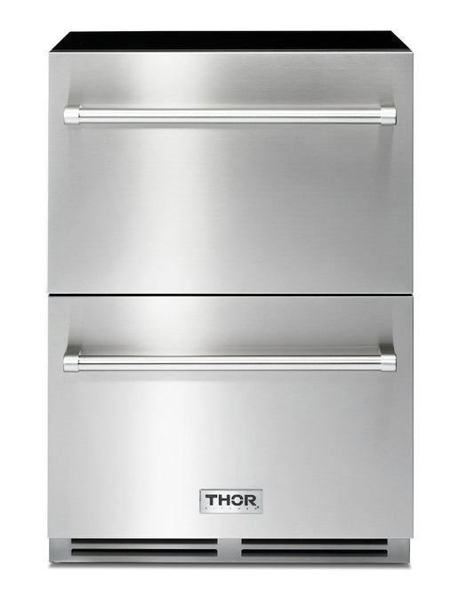 THOR Kitchen 24" 5.4 cu. ft. Indoor or Outdoor Refrigerator Drawer, TRF24U