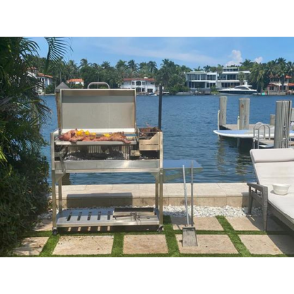 Tagwood BBQ Argentine Santa Maria Wood Fire & Charcoal Grill with Top Lid (BBQ01SS)