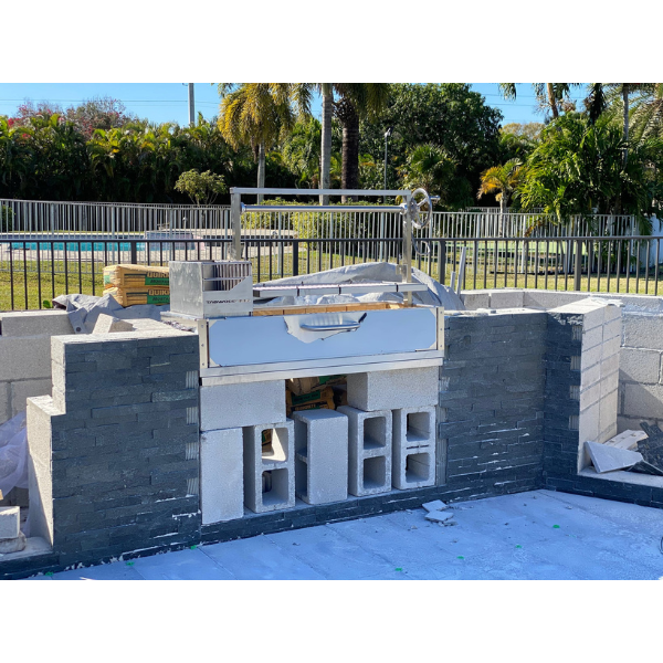 Tagwood BBQ Santa Maria Argentine Wood Fire & Charcoal Grill Built-In (BBQ05SS)