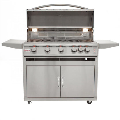 Blaze Professional 40 in., 5 Burner LTE Propane Gas Grill with Grill Cart, AP-BLZ-5LTE2-LP
