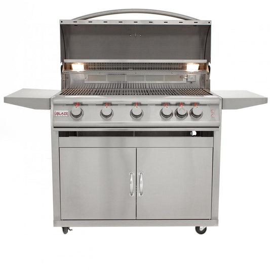 Blaze Professional 40 in., 5 Burner LTE Propane Gas Grill with Grill Cart, AP-BLZ-5LTE2-LP