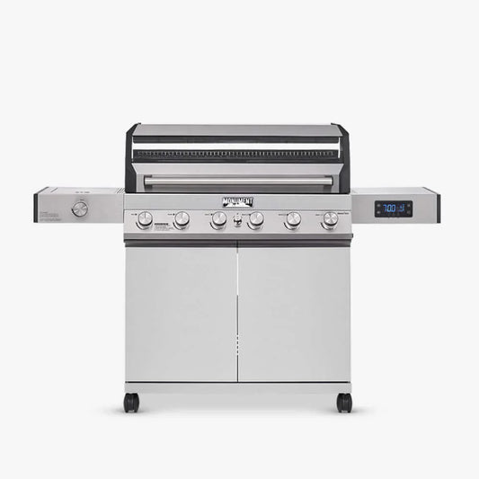 Monument Grills Denali 605 Series | 6 Burner Smart Tech Propane Gas Grill in Stainless Steel (Natural Gas Convertible)