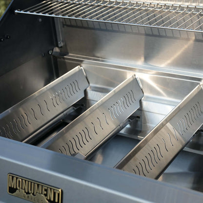 Monument Grills Eminence 405 Series | 4 Burner Tech Propane Gas Grill in Stainless Steel