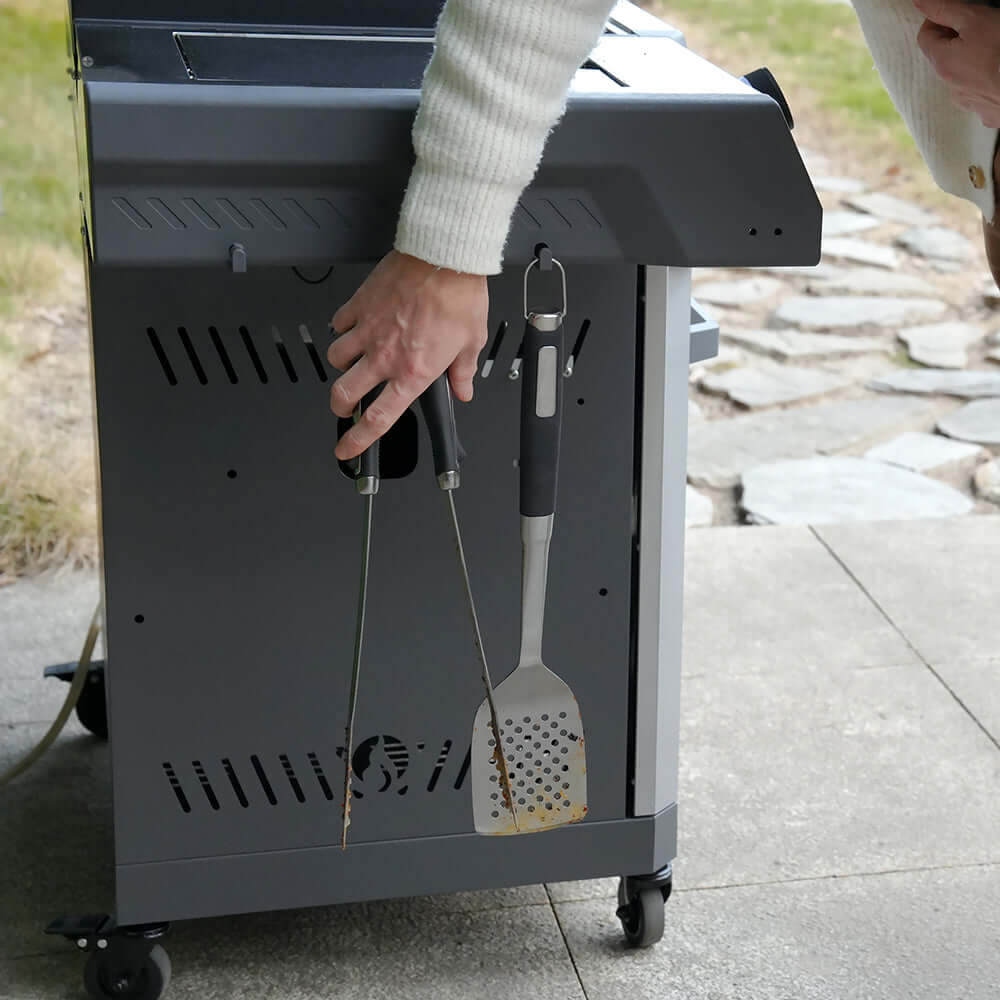 Monument Grills Eminence 405 Series | 4 Burner Tech Propane Gas Grill in Stainless Steel