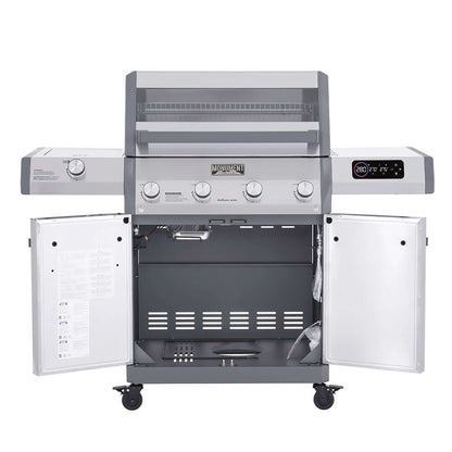 Monument Grills Eminence 405 Series | 4 Burner Tech Propane Gas Grill in Stainless Steel