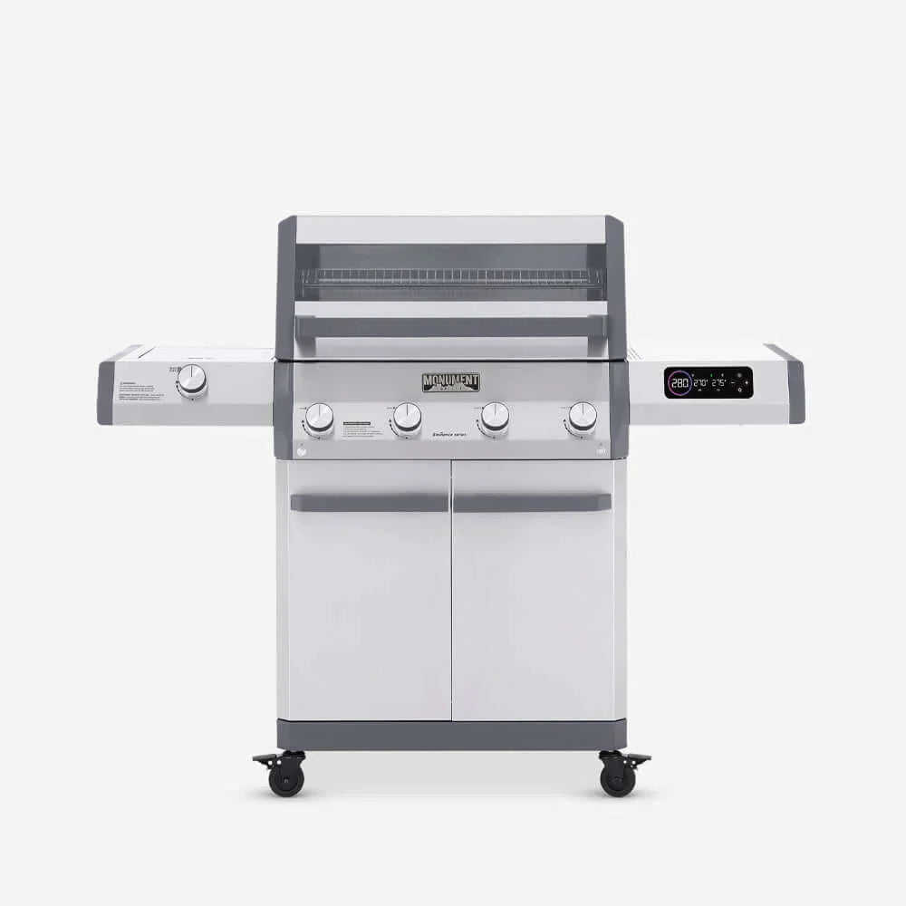 Monument Grills Eminence 405 Series | 4 Burner Tech Propane Gas Grill in Stainless Steel